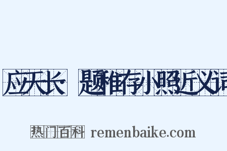 应天长·题稚存小照近义词是什么意思的图片